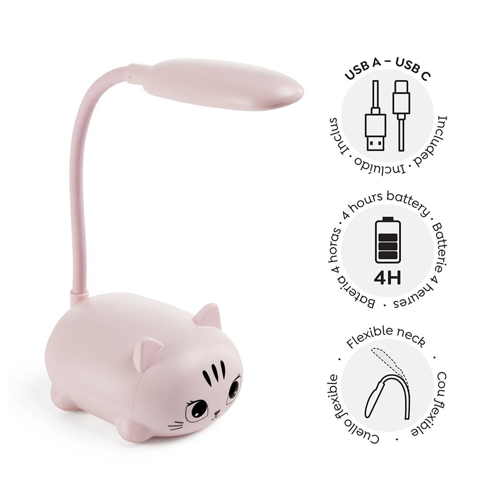 CANDEEIRO LED KITTY ROSA 0