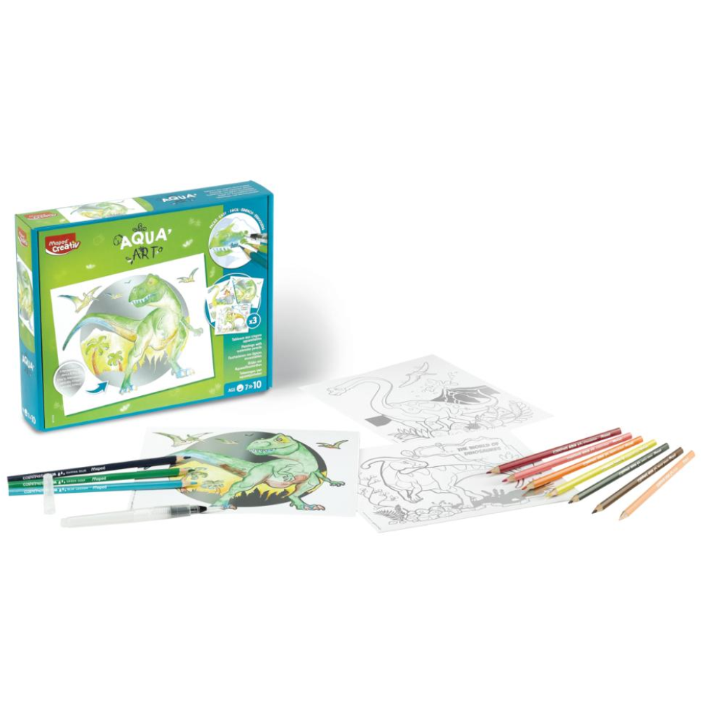 CAIXA DE PINTURA AQUAART DINOSSAUROS 1