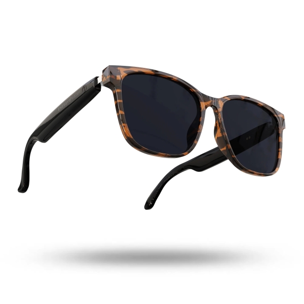  ÓCULOS BLUETOOTH - LENTES POLARIZADAS COM PROTEÇÃO UV400 SUPERIOR E ANTI-LUZ AZUL - REPRODUÇÃO DE MÚSICA - MICROFONE E ASSISTENTE DE VOZ - IPX5 - CONTROLO TÁTIL - COR CARAMELO/PRETO 3