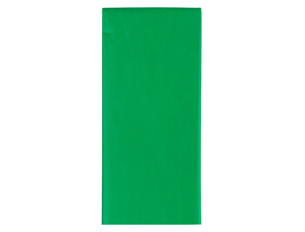 PAPEL SEDA 52X76CM 18GR VERDE PACK C/5 FOLHAS
