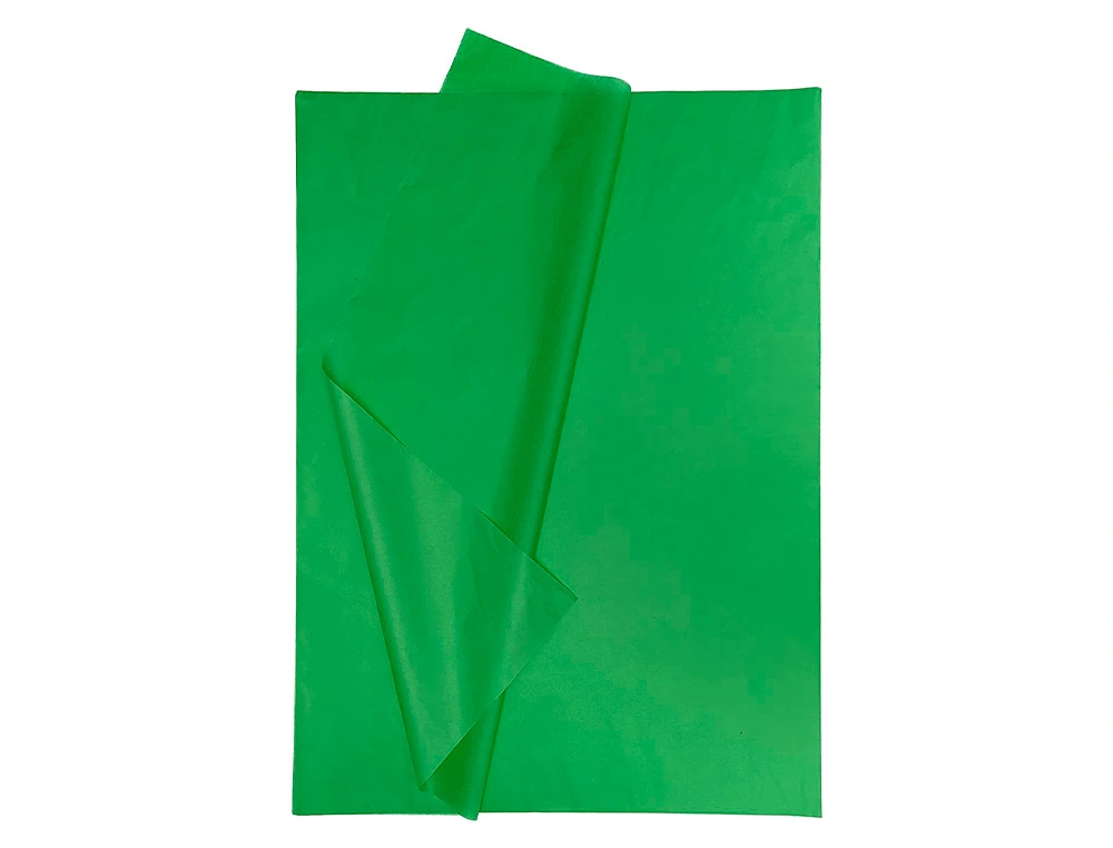 PAPEL SEDA 52X76CM 18GR VERDE PACK C/5 FOLHAS 1