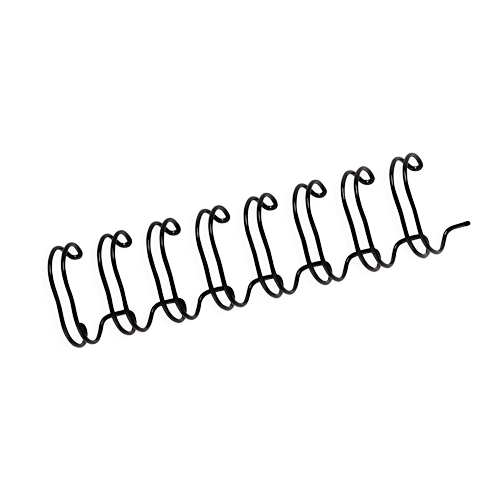 ARGOLA ESPIRAL METAL 3:1 14MM PRETO 101-130FOLHAS CAIXA C/100