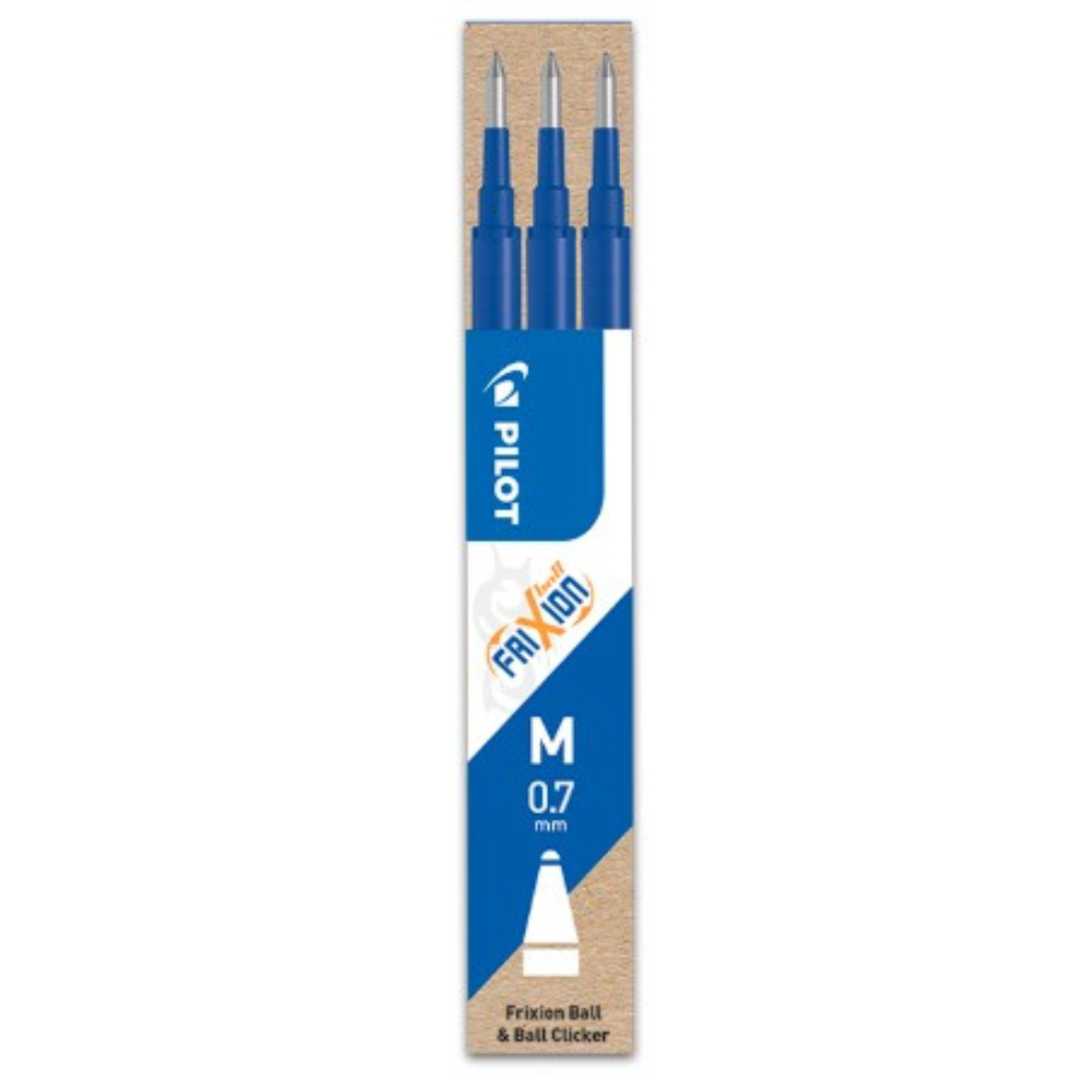 RECARGA PILOT FRIXION M 0.7MM PACK C/3 AZUIS BLS-FR7-L-S3P