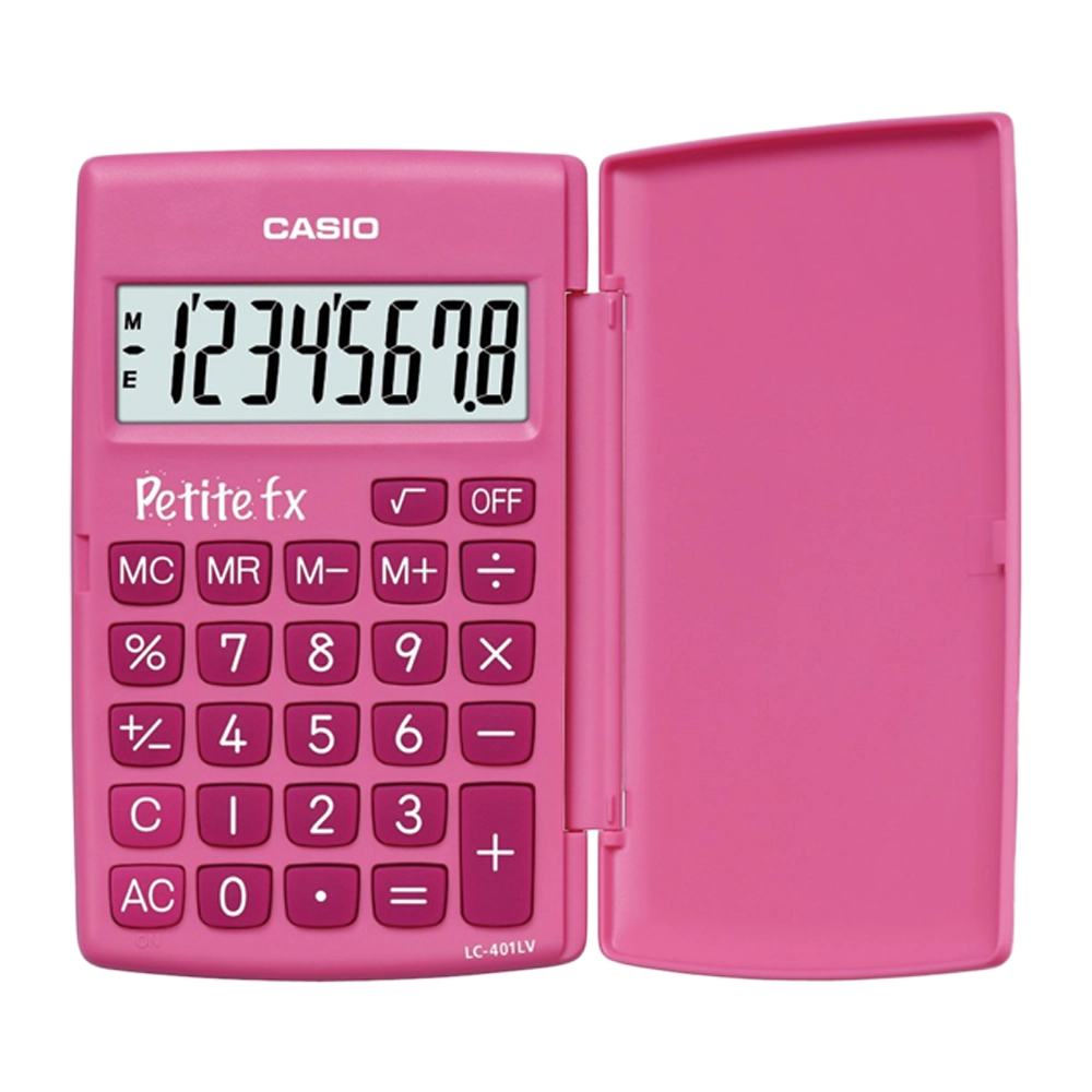 CALCULADORA CASIO BOLSO LC401LVPK 8 DIGITOS PILHA + SOLAR