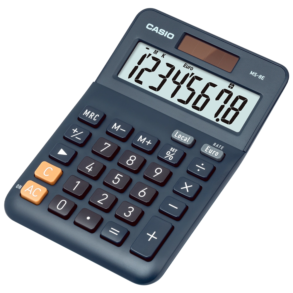 CALCULADORA CASIO SECRETÁRIA MS8E 8 DÍGITOS