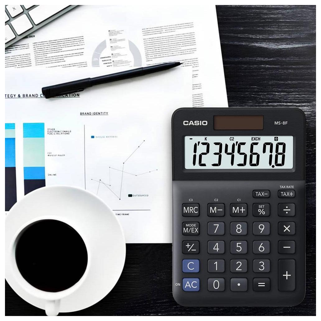 CALCULADORA CASIO SECRETÁRIA MS8F 8 DÍGITOS 1