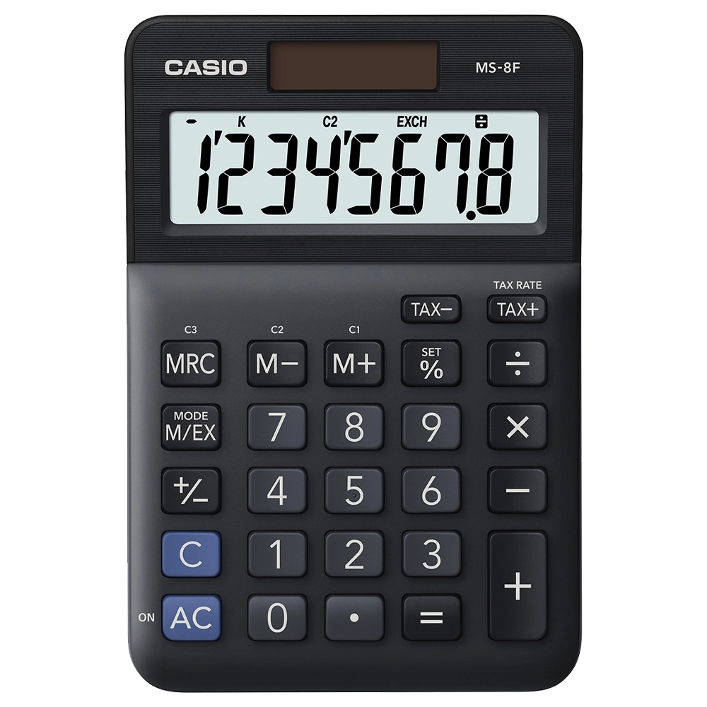 CALCULADORA CASIO SECRETÁRIA MS8F 8 DÍGITOS