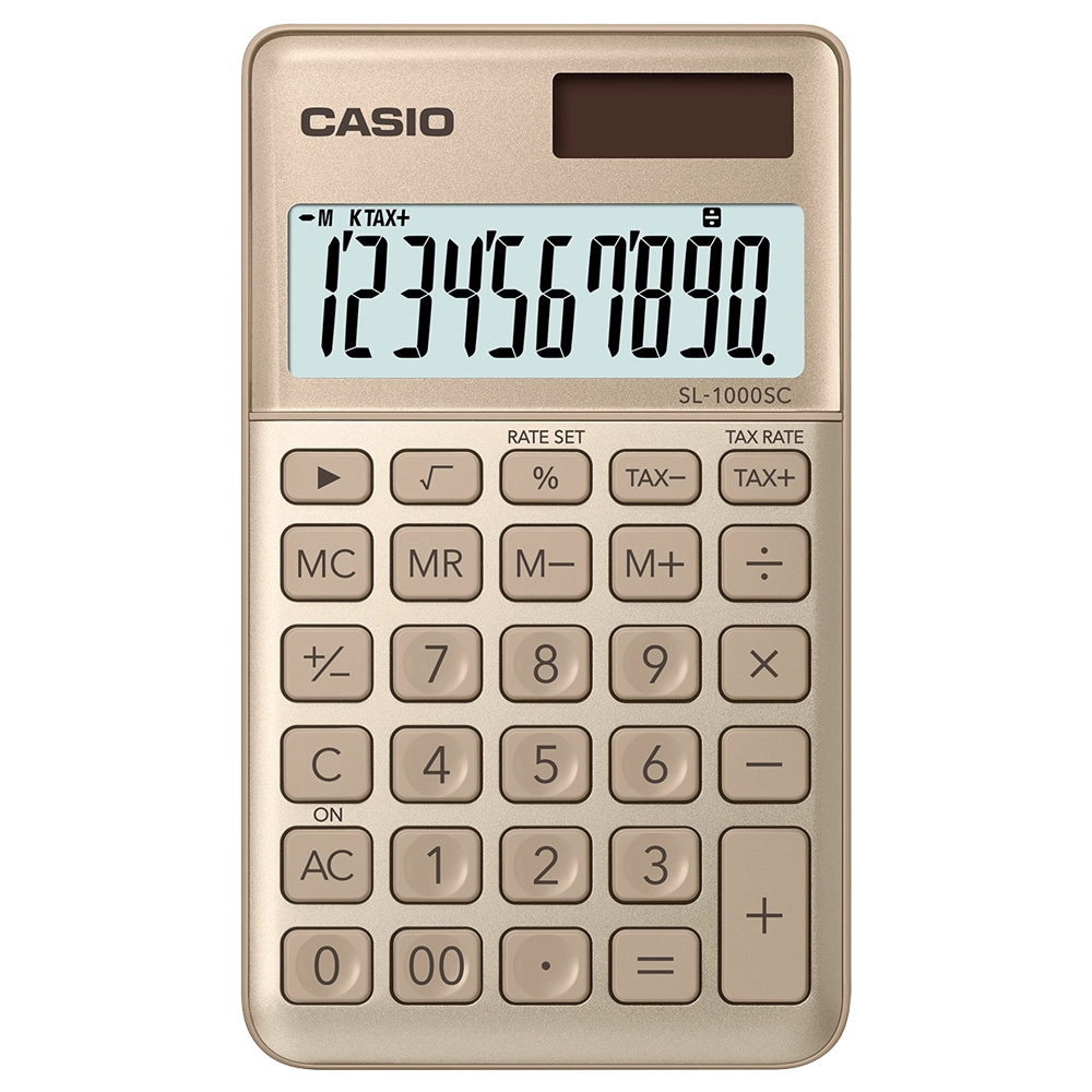 CALCULADORA CASIO BOLSO SL1000SCGD GOLD 10 DIGITOS