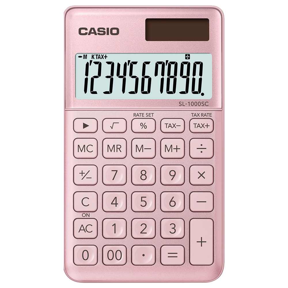 CALCULADORA CASIO BOLSO SL1000SCPK ROSA CLARO 10 DIGITOS