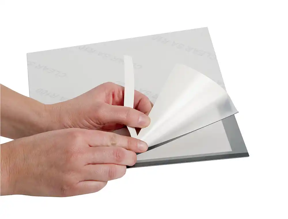 MOLDURA PORTA ANUNCIOS MAGNETO DIN A4 DORSO ADESIVO REMOVIVEL COR PRATA PACK C/2 2