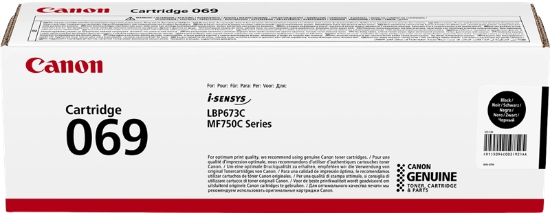 TONER CANON I-SENSYS CRG069 LBP673CDW/673D/MF752 2.1K PRETO 5094C002