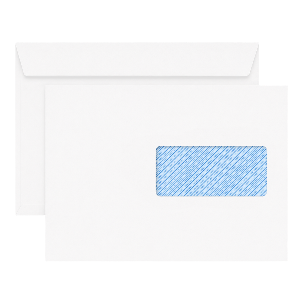 ENVELOPE C5 162X229 BRANCO CAIXA C/500 C/JANELA C/PALA SILICONE