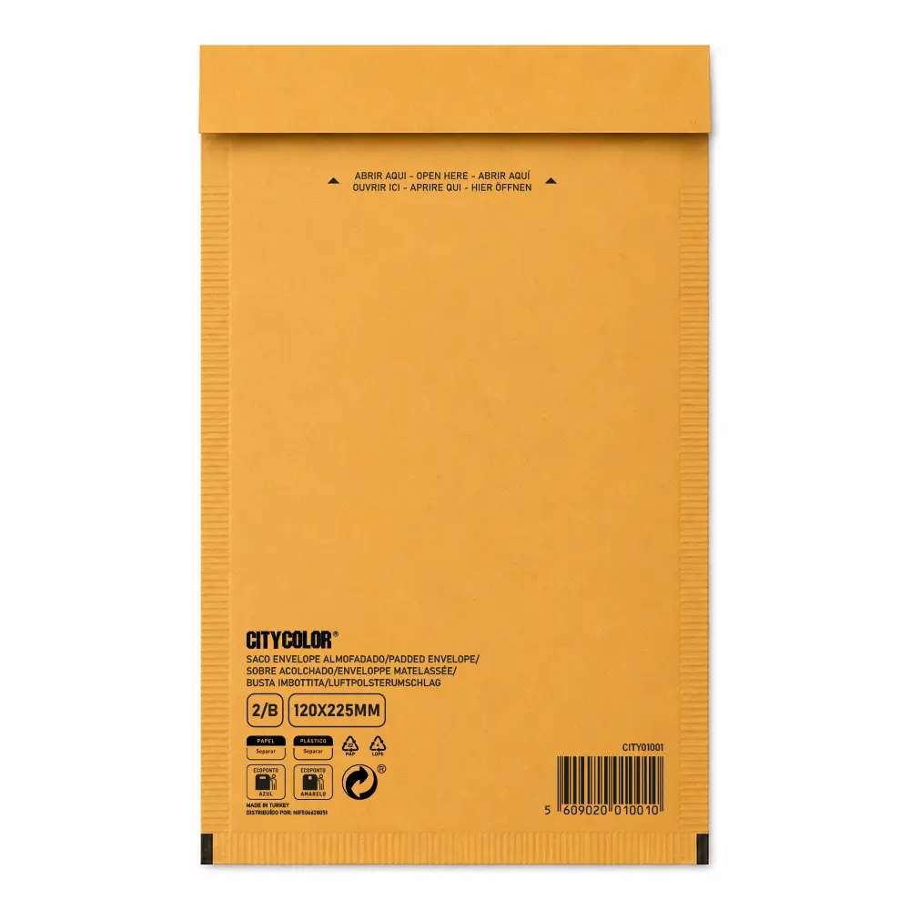 SACO ENVELOPE AIR BAG BOLHA DE AR KRAFT PALA ADESIVA 120X225 Nº02