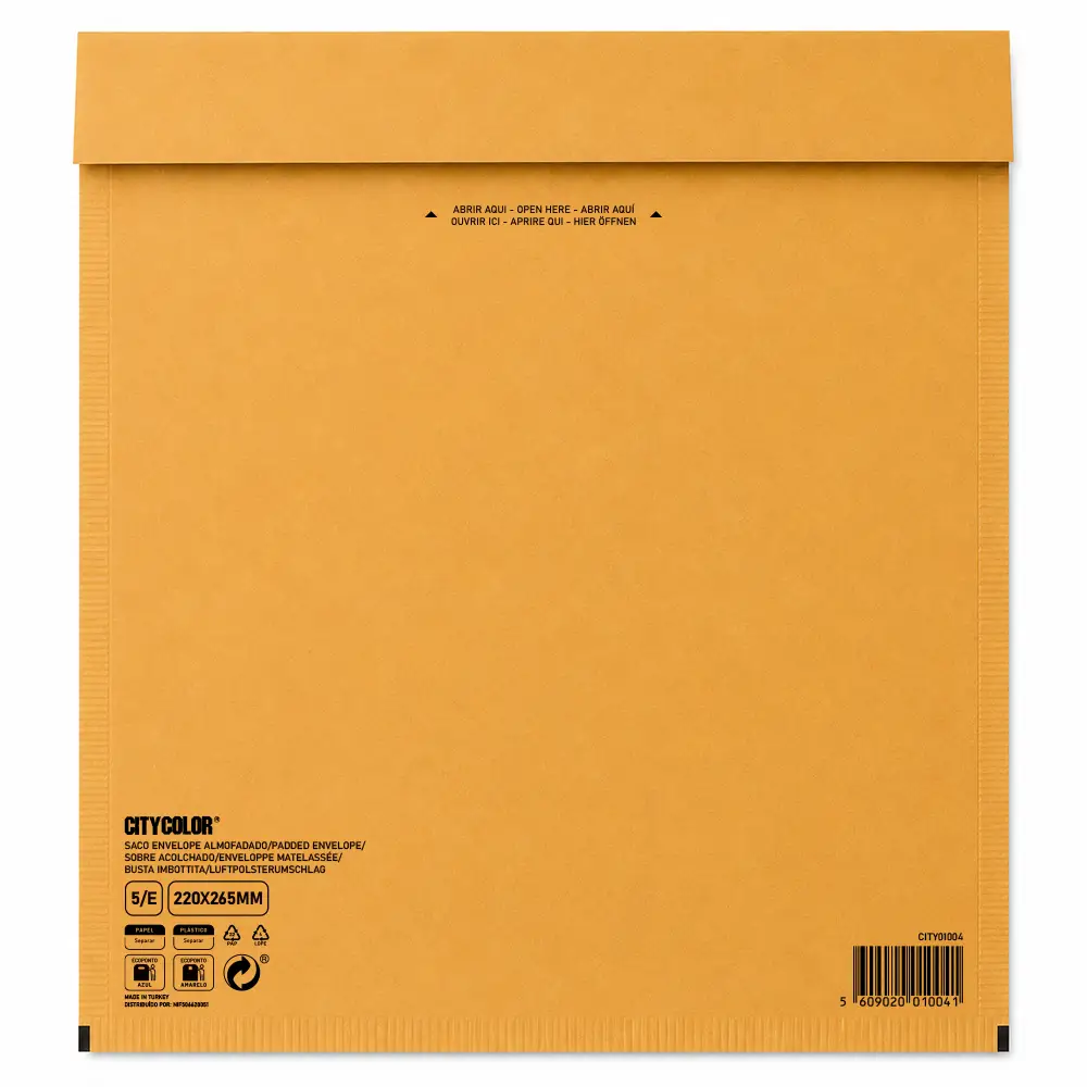 SACO ENVELOPE AIR BAG BOLHA DE AR KRAFT PALA ADESIVA 220X265 Nº05