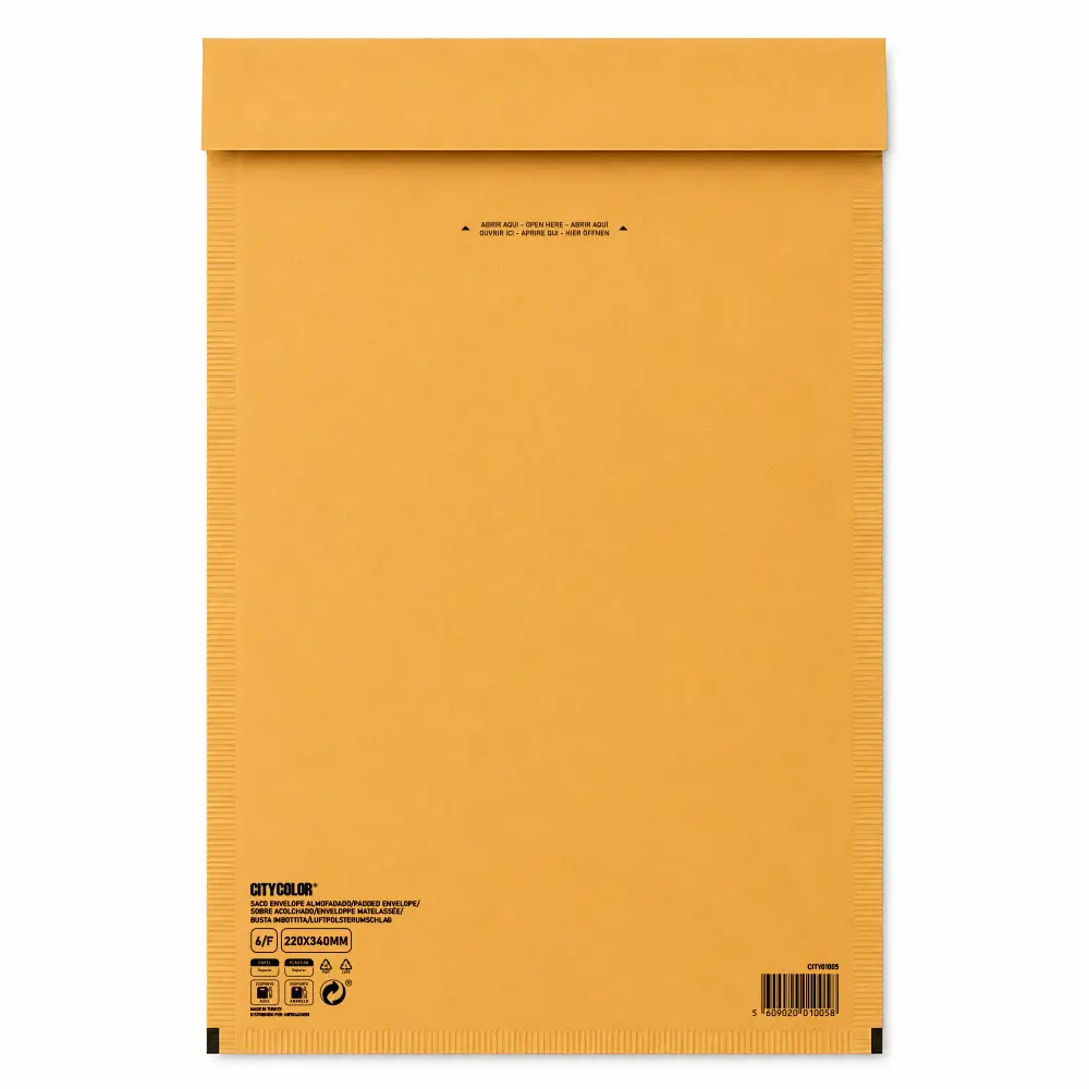 SACO ENVELOPE AIR BAG BOLHA DE AR KRAFT PALA ADESIVA 220X340 Nº06