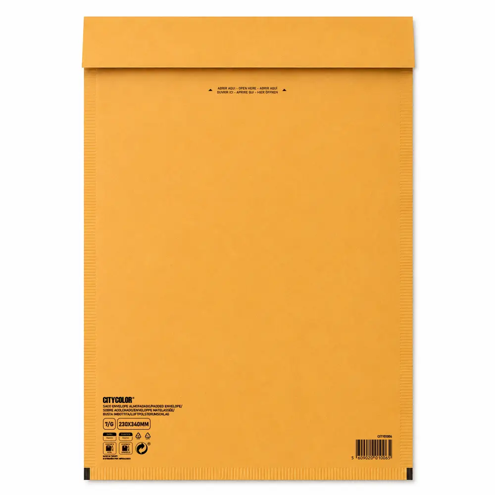 SACO ENVELOPE AIR BAG BOLHA DE AR KRAFT PALA ADESIVA 230X340 Nº07