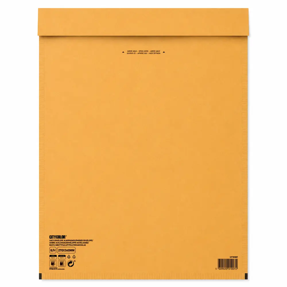 SACO ENVELOPE AIR BAG BOLHA DE AR KRAFT PALA ADESIVA 270X360 Nº08
