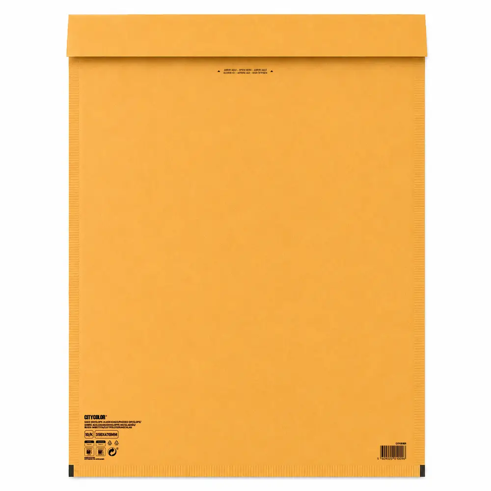 SACO ENVELOPE AIR BAG BOLHA DE AR KRAFT PALA ADESIVA 350X470 Nº10