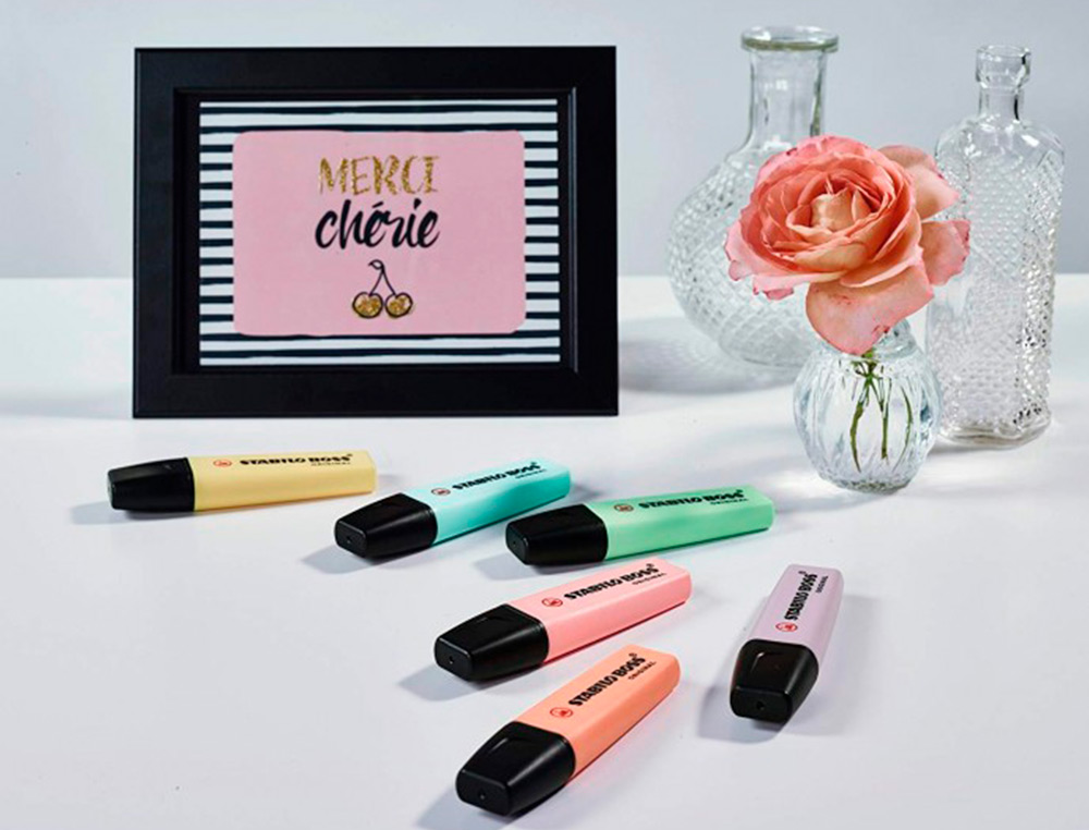 MARCADOR FLUOR STABILO BOSS PASTEL CORAL 70/140 1