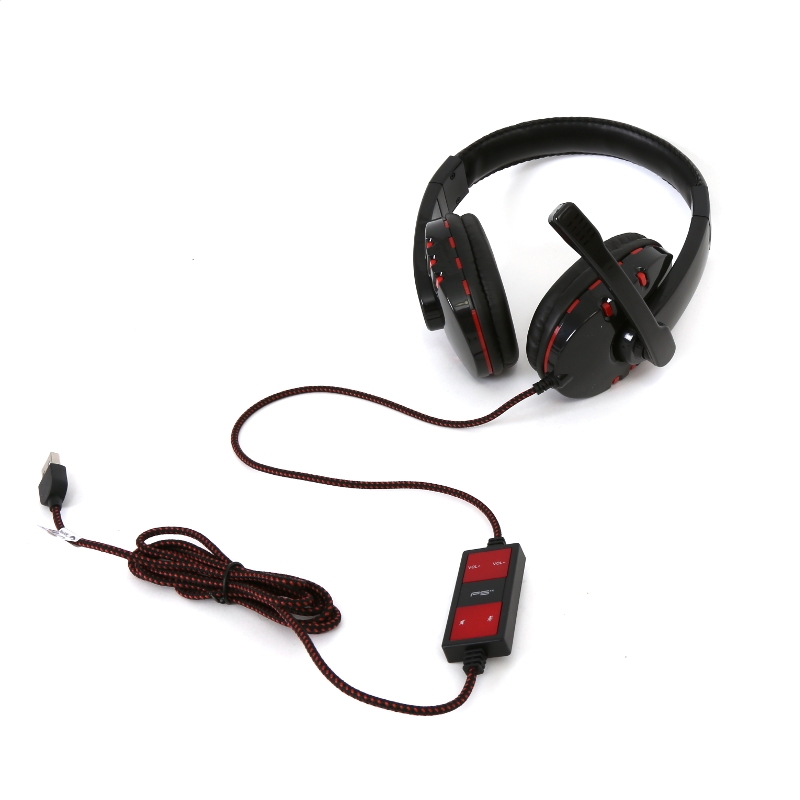 HEADPHONES STEREO HI-FI MICRO GAMING USB CABLE 2.5M 115DB FH5401 42690