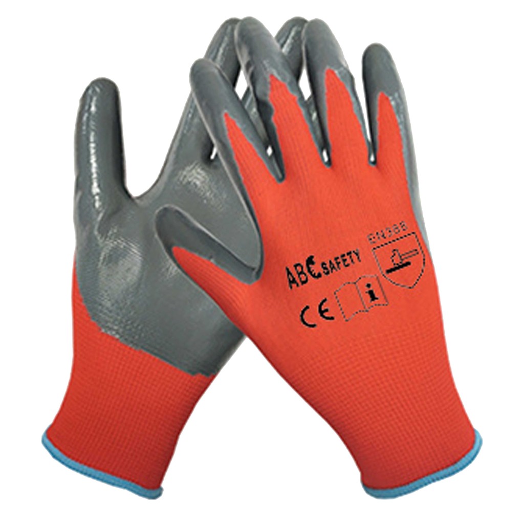 LUVAS NITRILO ADERENTE PANO+NITRIL CINZA N.07 0116.78