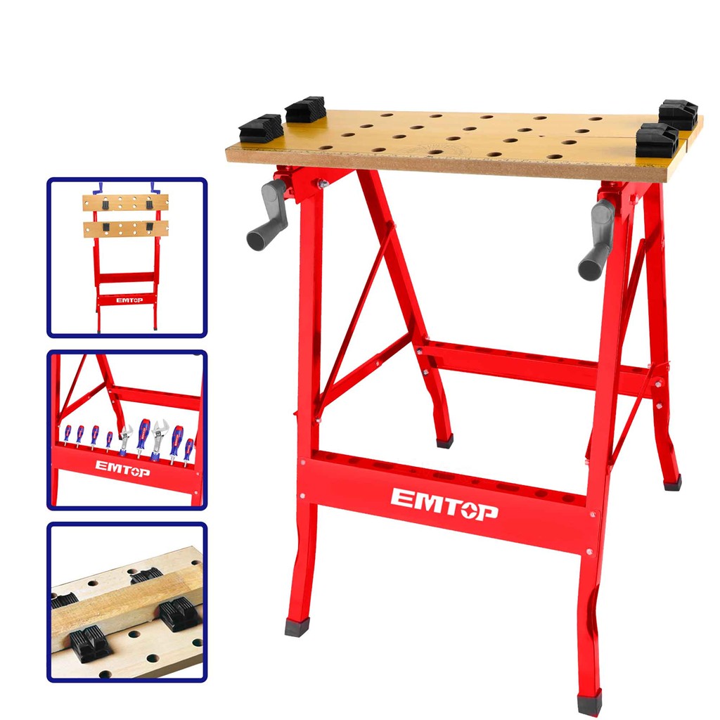BANCADA TRABALHO AJUSTÁVEL 100KG 605X150X920MM EMTOP