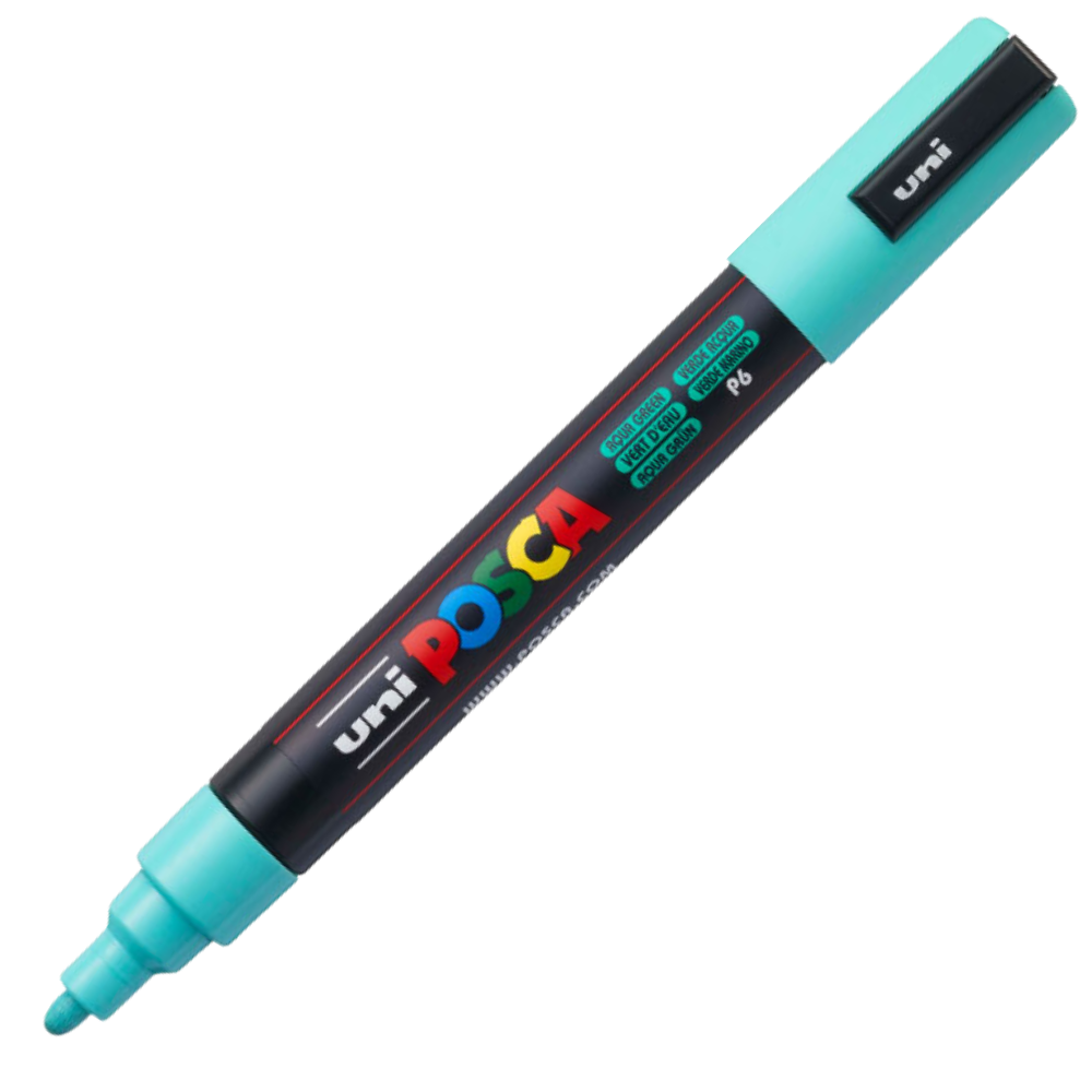 MARCADOR POSCA PC-5M 2.5MM/1.8MM WATER BASED INK PONTA BALA VERDE ÁGUA
