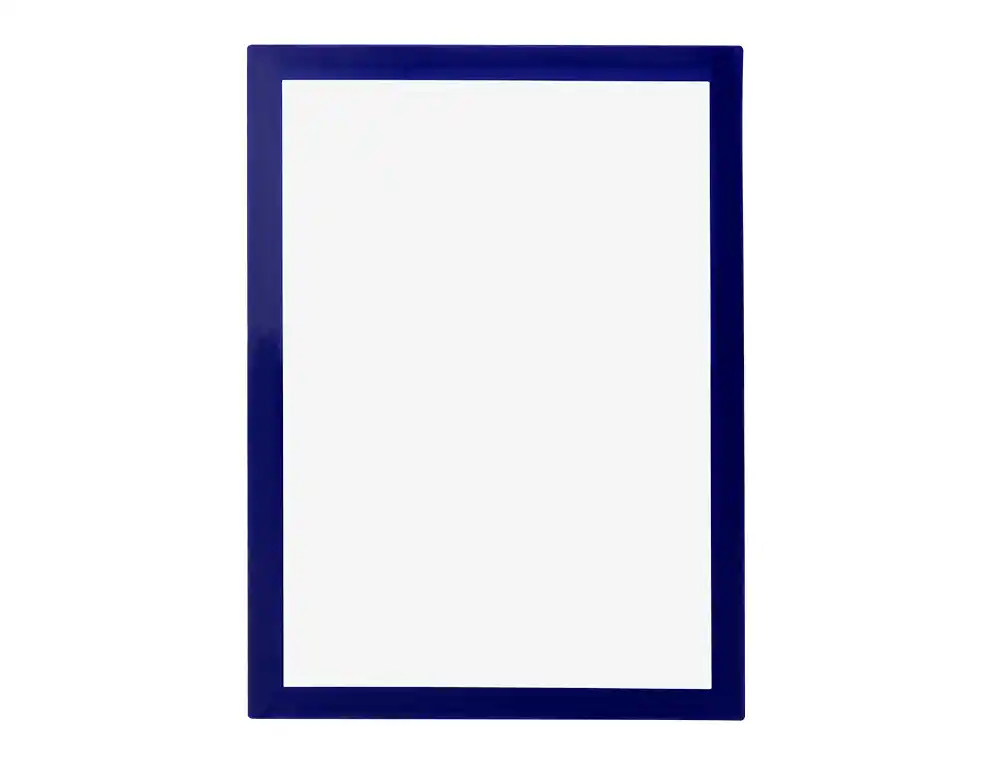 MOLDURA PORTA ANUNCIOS MAGNETICA DIN A4 SUPORTE ADESIVO REMOVIVEL COR AZUL 1